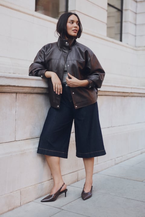 Chocolate Faux Leather Jacket