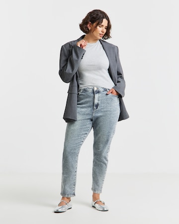 Mid Blue Slim Mom Jeans