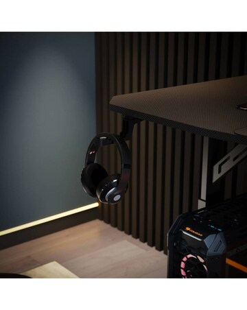 X Rocker Cougar XL 160cm Height Adjustable Gaming Desk with Mousepad - Black