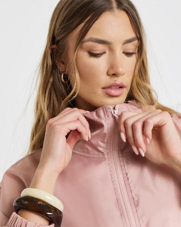 Dusty Rose Zip Through Mac