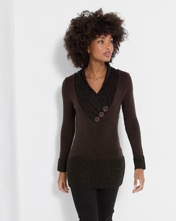 Joe Browns Curiously Cosy Wrap Neck Jumper