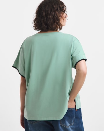 Simply Be Sage Whipstitch T-Shirt