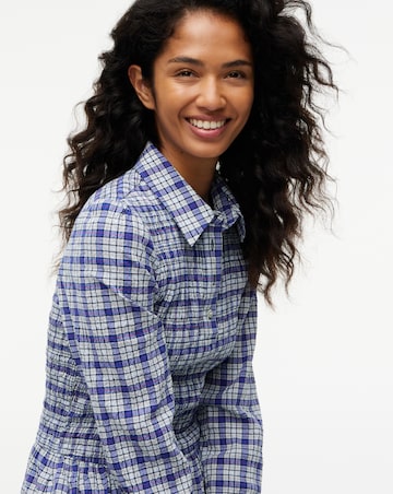 Tommy Jeans Smock Long Sleeve Mini Check Dress