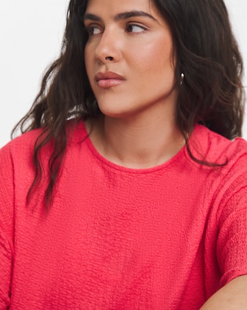Simply Be Pink Waffle Kimono T-Shirt