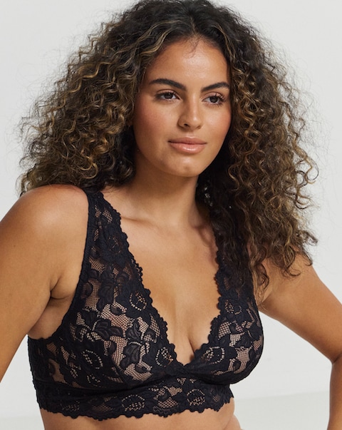 Pretty Secrets Millie Lace Bralette Black