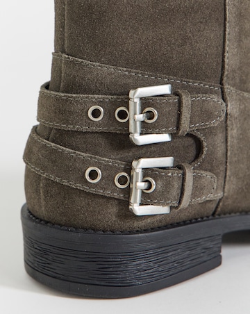 Octavia Suede Straight Leg Knee High Boots - Wide Fit (E) & Curvy Calf