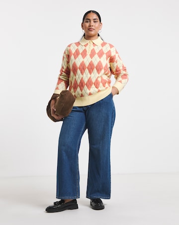 Sponge Argyle Polo Jumper