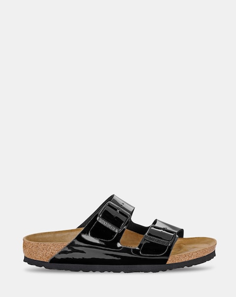 Birkenstock Arizona Black Patent Sandals - Standard Fit (D)