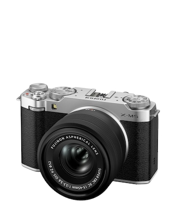 Fujifilm X-M5 CSC Digital Camera with XC 15-45mm F3.5-5.6 OIS PZ Lens - Silver
