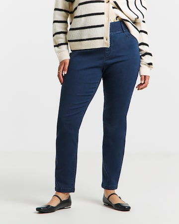 Dark Blue Stretch Slim Pull On Jeggings