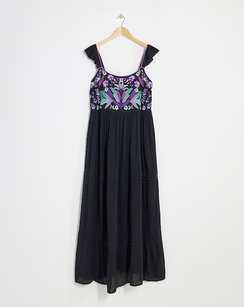 Figleaves Frida Embroidered Maxi Beach Dress