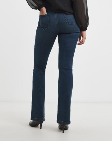 Indigo Stretch Denim Flared Jeans
