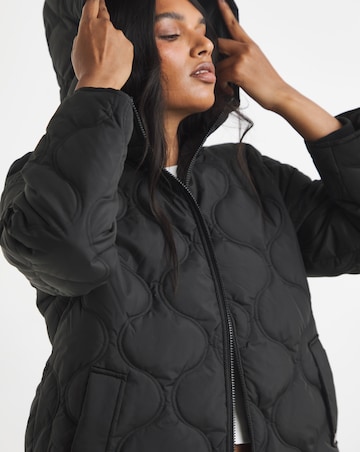 Black Short Quilted Jacket