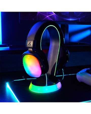 Stealth Light Up Charging Headset Stand - Glow Black