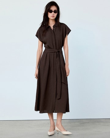 Mango Belted Shirt Dress