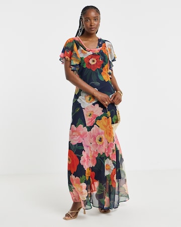 Hope & Ivy Jean Cowl Neck Maxi Dress