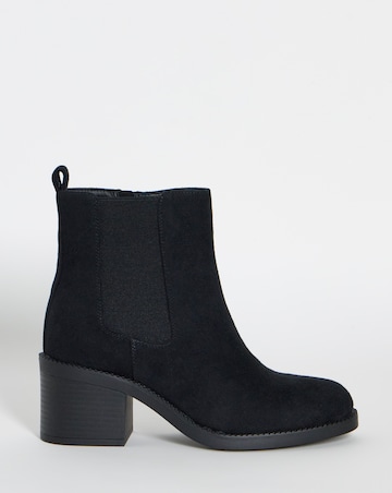 Aisha Block Heel Chelsea Ankle Boots - Wide Fit (E)