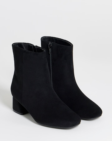 Carmella Block Heel Ankle Boots - Wide Fit (E)