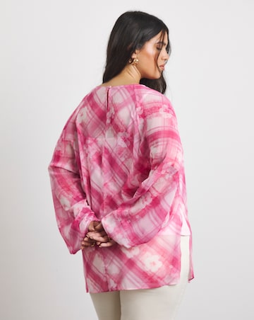 Joanna Hope Check Print Blouse