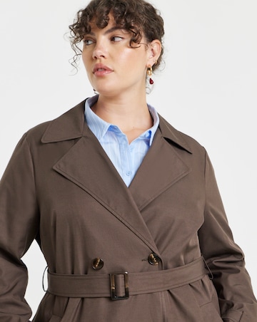 Simply Be Chocolate Essential Trench Coat