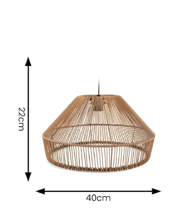 ValueLights Solar Powered Outdoor Garden Natural Rattan Pendant Hanging Light