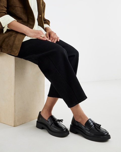 Madelyn Tassle Detail Loafer Shoes - Wide Fit (E)