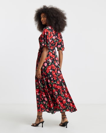 Simply Be Floral Print Wrap Midaxi Dress