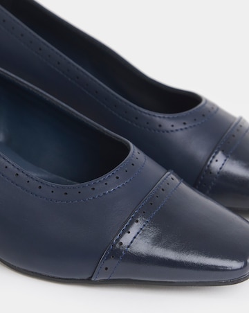 Autumn Flared Block Heel Court Shoes - Wide Fit (E)