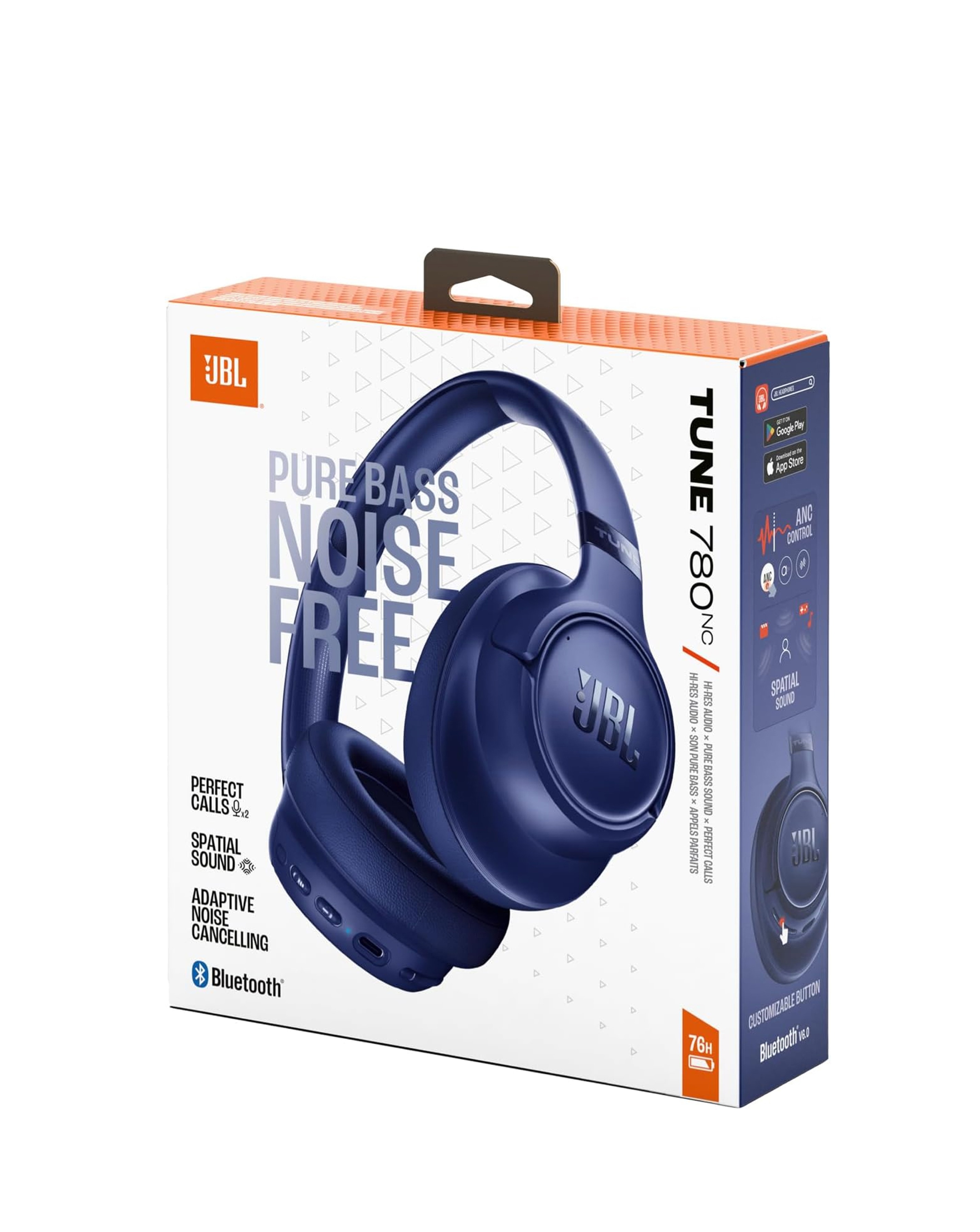 JBL Tune 780NC Over-Ear Headphones - Blue | Simply Be