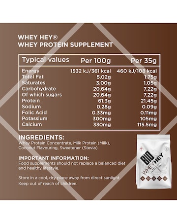 Bio-Synergy Whey Hey Protein Powder Coconut - 908g