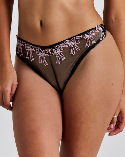 Ann Summers Sweet Embrace Brazilian Knickers Black