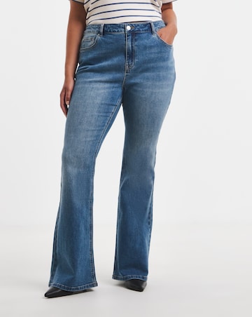 Blue Flare Leg Jeans