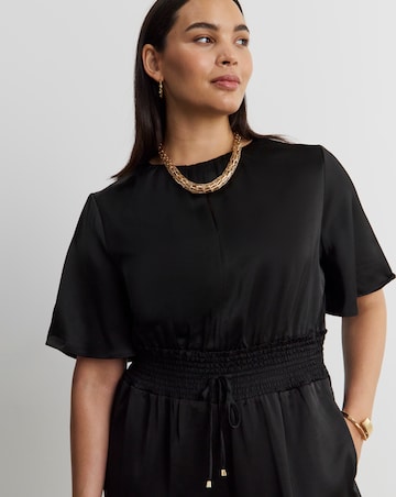 Joanna Hope Black Satin Jumpsuit