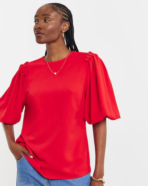 Joanna Hope Puff Sleeve Blouse