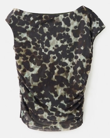 Mango Asymmetric Printed Top