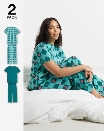 Pretty Secrets Value (2 Pack) Bright Bow Pyjama Sets