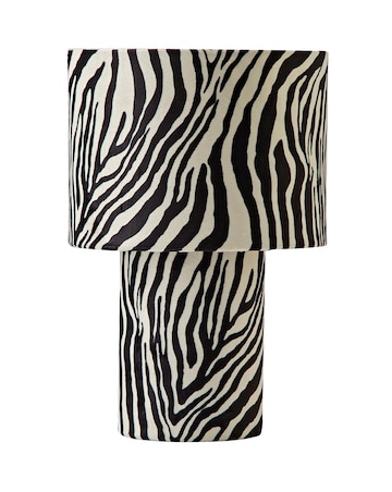 ValueLights Nessa Zebra Velvet Table Lamp