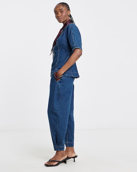Simply Be Tapered Adjustable Hem Detail Jean