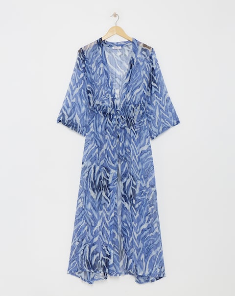 MAGISCULPT Tie Waist Open Beach Kaftan