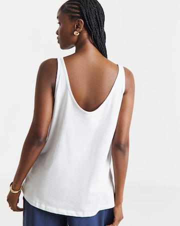 2 Pack Pure Cotton Black & White Slouchy Vests