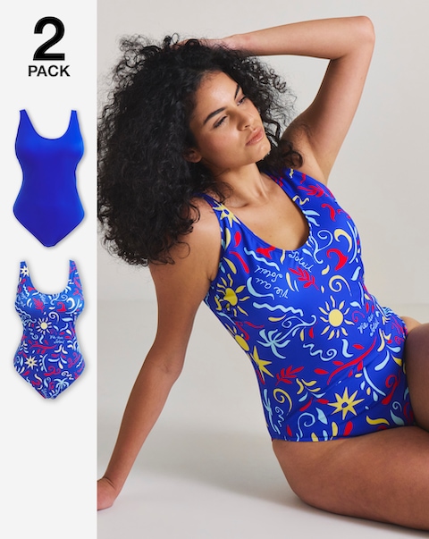 Simply Be 2 Pack Value Swimsuits