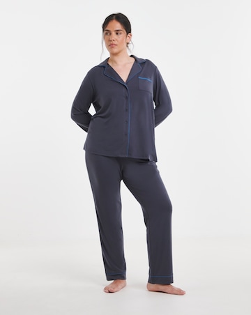 Pretty Secrets Contrast Piping Revere Pyjama Set