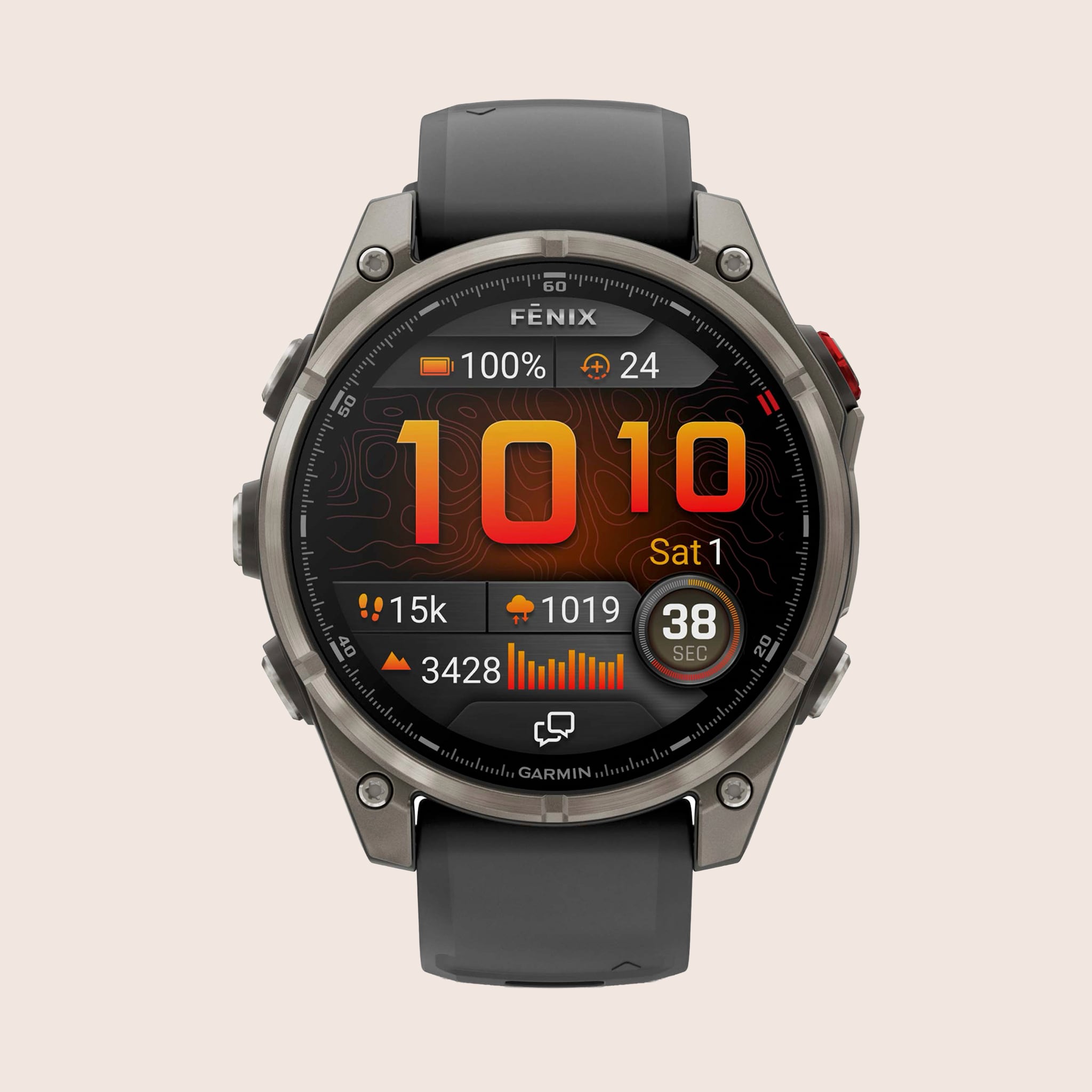 watch shwing face orange numbers