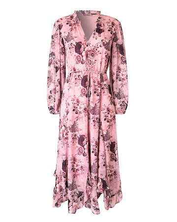 Joe Browns Elegant Florals Frill Hem Midi Dress