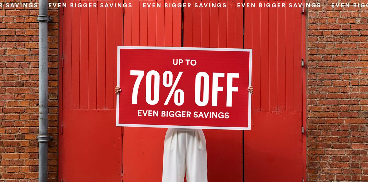 up to 70% off even bigger savings