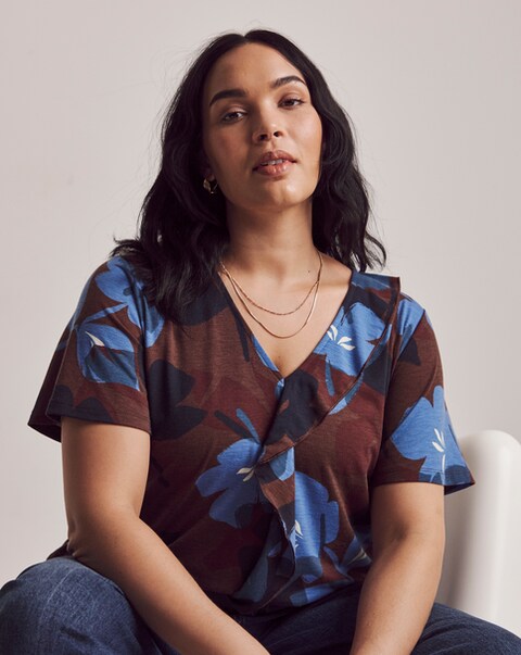Julipa Printed Frill Jersey T-Shirt
