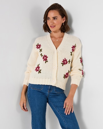 Joe Browns Fabulous Floral Embroidered Cardigan