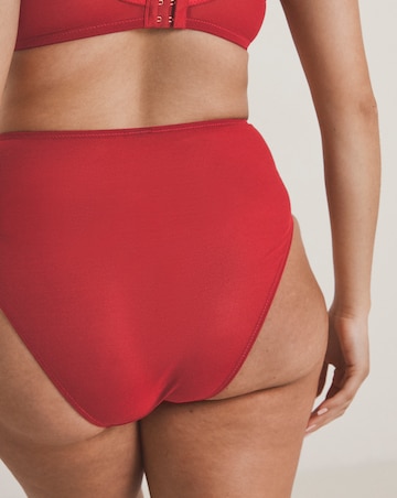Pretty Secrets Lace Full Brief Knickers Dark Red