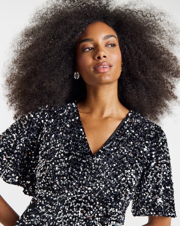 Twisted Wunder Velvet Sequin Maxi Dress