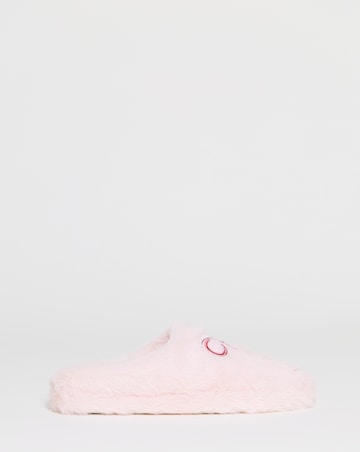 Sonnet Bow Fluffy Slippers - Wide Fit (E)